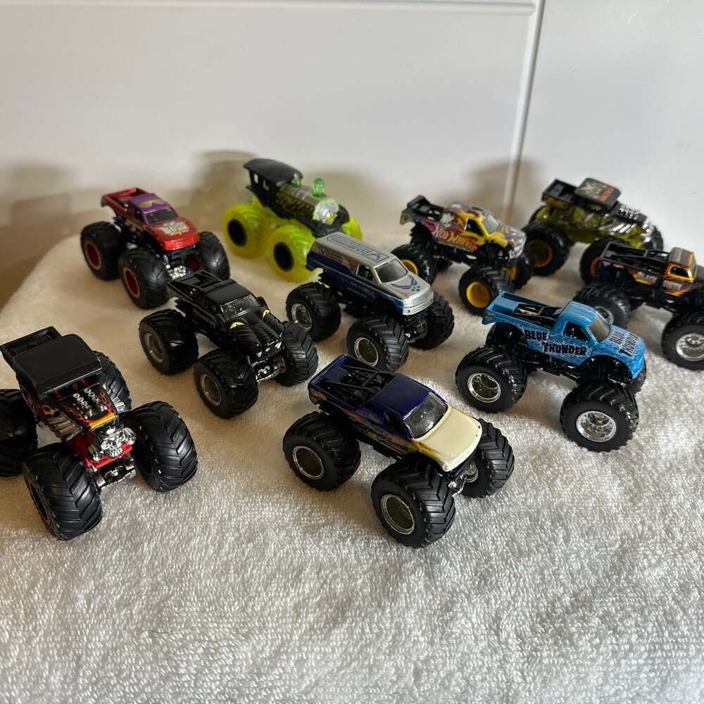 Lot of 10 Hot Wheels Monster Jam 1:64 Scale Diecast Trucks Collection